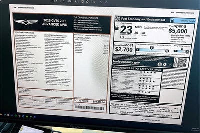 2026 Genesis GV70 2.5T ADVANCED