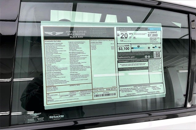 2026 Genesis G90 3.5T E-SC MHEV PRESTIGE BLACK