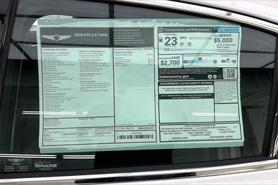 2026 Genesis G70 2.5T