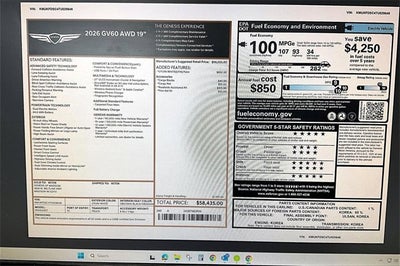 2026 Genesis GV60 19"